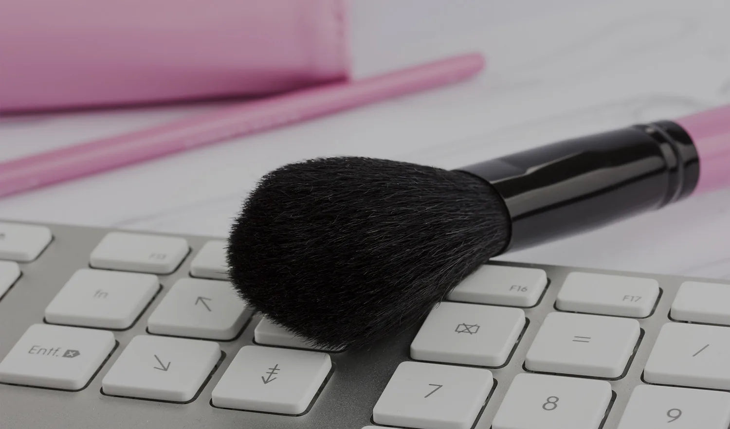 Nahaufnahme eines weichen Luvia Pinsels