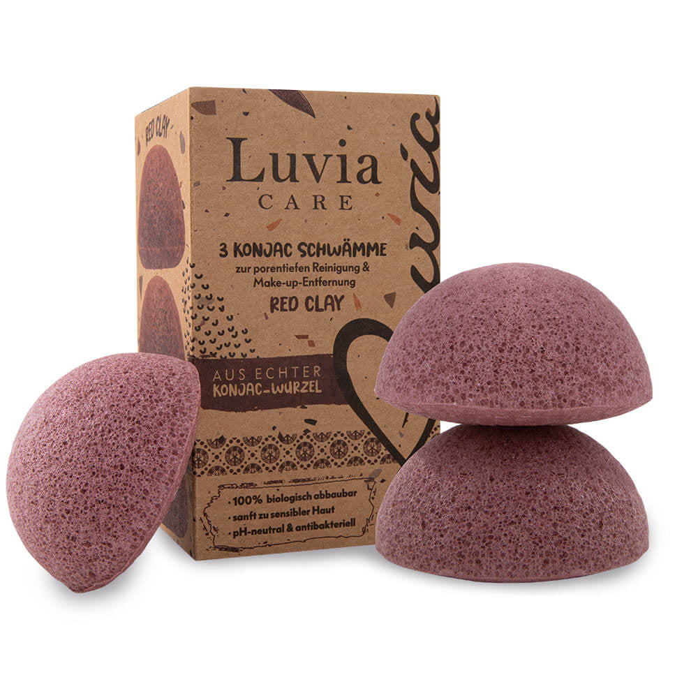 Konjac Sponge Set - Red Clay
