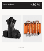 Luvia Prime Vegan Pro Black und Duo Voyage Sunset Crush mit Bundle-Preis-Badge: 30 % Rabatt auf die Summe der Einzel-UVP.