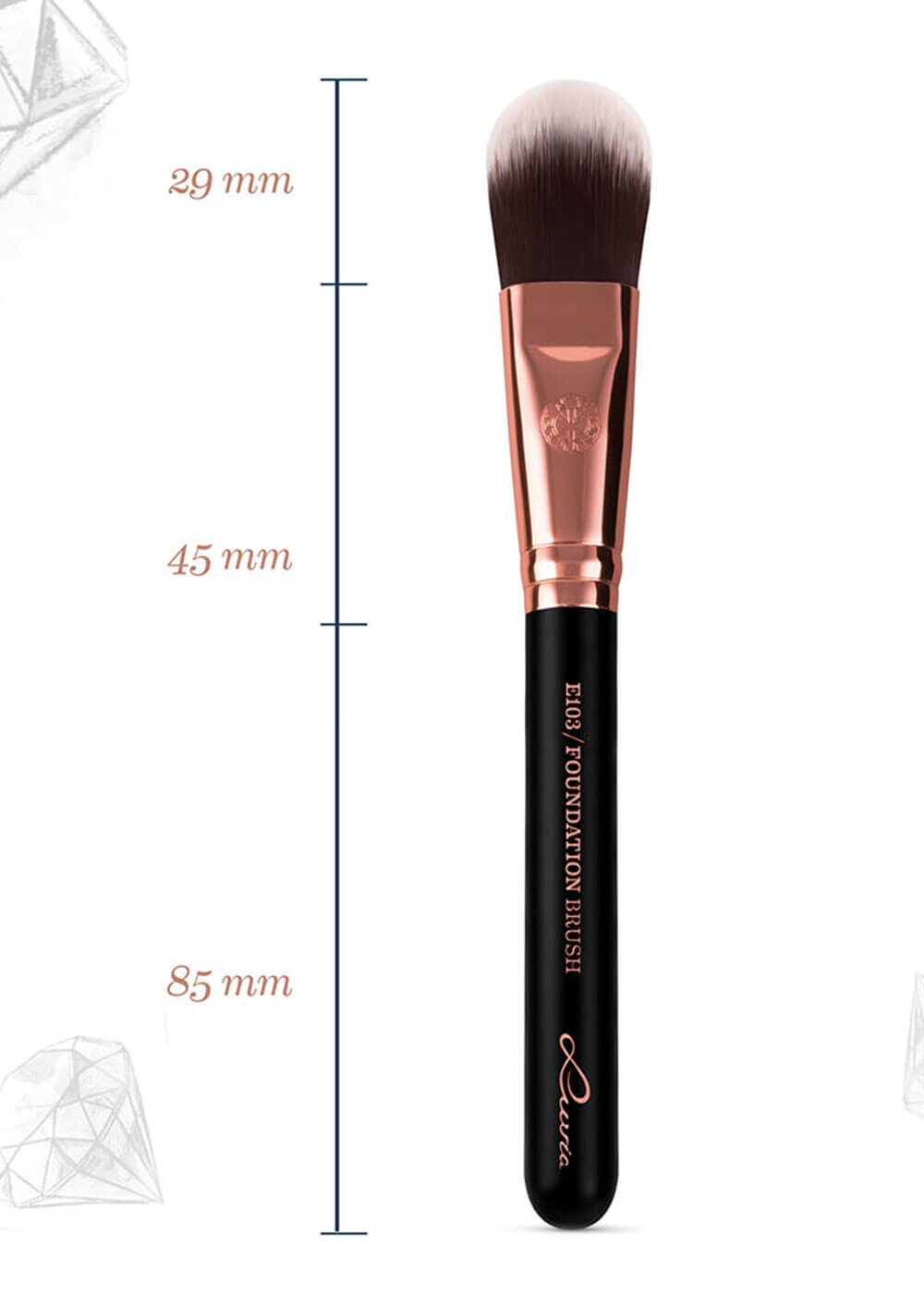 E103 Foundation Brush – Luvia Cosmetics