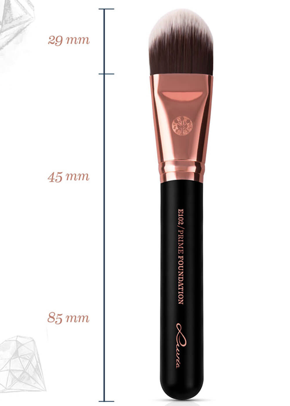 E102 Prime Foundation Brush – Luvia Cosmetics | Make-Up-Pinsel