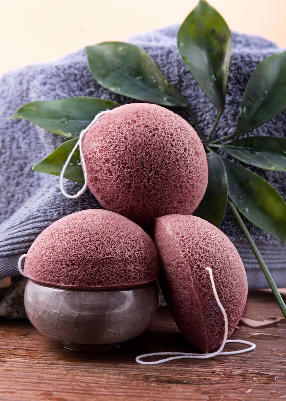 Konjac Schwamm Set - Red Clay