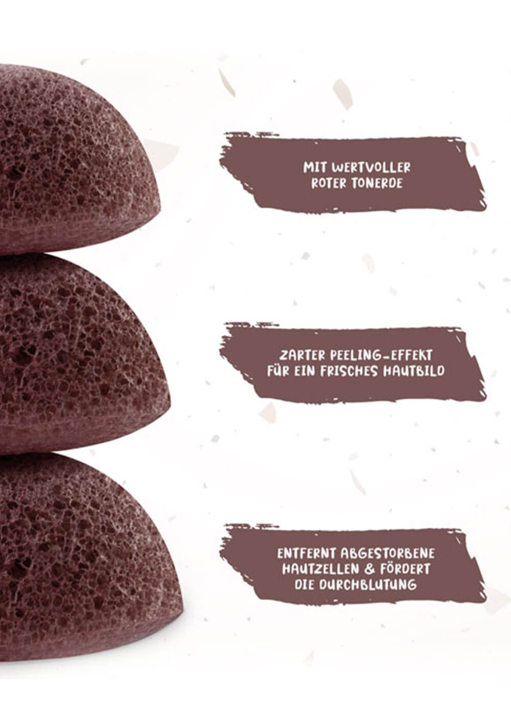 Konjac Schwamm Set - Red Clay