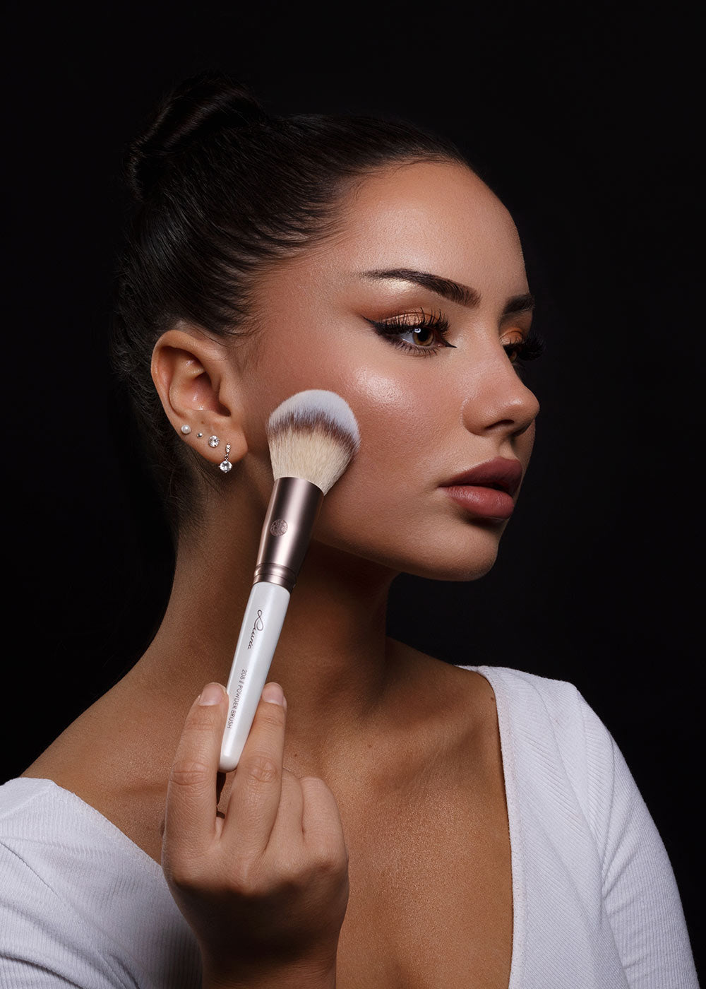 Lydia Pink Make-up Pinsel Set – Professionelle, Superweiche Bürsten Inkl. Tasche